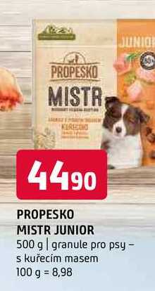 Propesko mistr Junior 500g, vybrané druhy