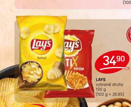 LAYS vybrané druhy 130 g 