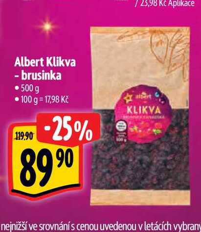  Albert Klikva - brusinka • 500 g 