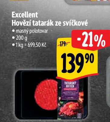 Excellent Hovězí tatarák ze svíčkové  200 g