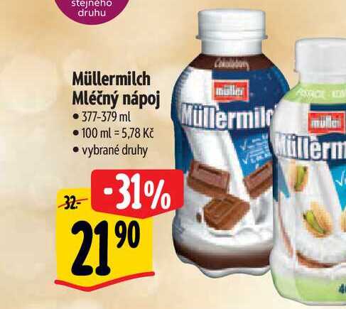   Müllermilch Mléčný nápoj • 377-379 ml 