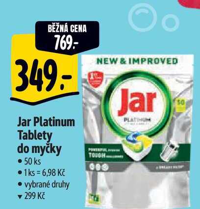   Jar Platinum Tablety do myčky • 50 ks  