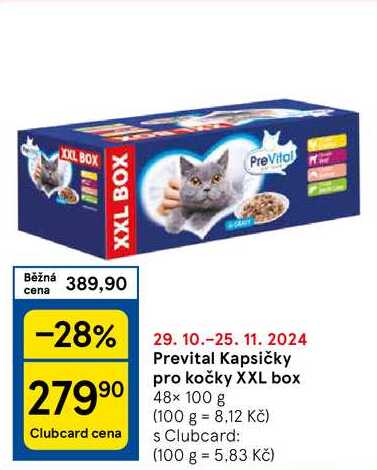 Prevital Kapsičky pro kočky XXL box, 48× 100 