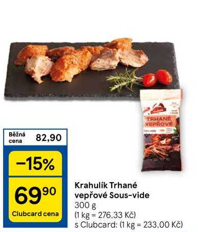 Krahulik Trhané vepřové Sous-vide, 300 g