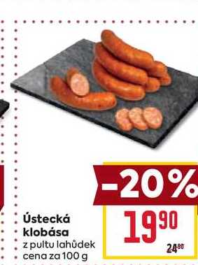 Ústecká klobása z pultu lahůdek cena za 100 g 