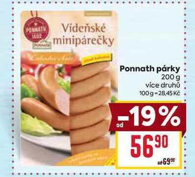 Ponnath párky 200 g 