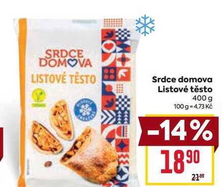 Srdce domova Listové těsto 400 g