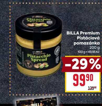 BILLA Premium Pistáciová pomazánka 200 g  