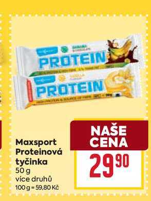 Maxsport Proteinová tyčinka 50 g 