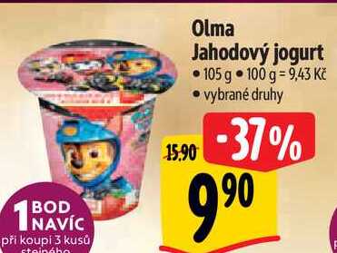 Olma Jahodový jogurt, 105 g 