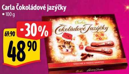 Carla Čokoládové jazýčky, 100 g 