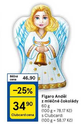 Figaro Anděl z mléčné čokolády, 60 g