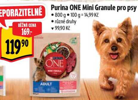 Purina ONE Mini Granule pro psy, 800 g