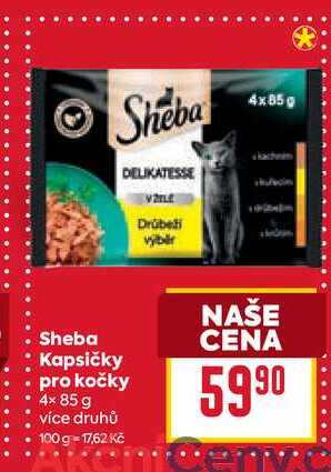 Sheba Kapsičky pro kočky 4× 85 g 