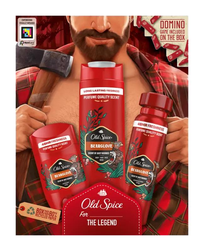 Old Spice Dárková sada Old Spice Bearglove Lumberjack, 1 ks