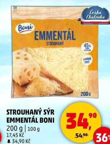 STROUHANÝ SÝR EMMENTÁL BONI, 200 g