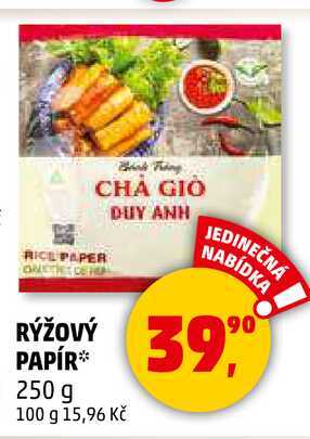 RÝŽOVÝ PAPÍR, 250 g 