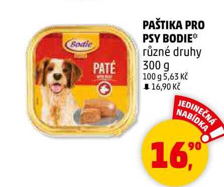 PAŠTIKA PRO PSY BODIE různé druhy, 300 g