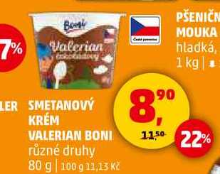 SMETANOVÝ KRÉM VALERIAN BONI různé druhy, 80 g 