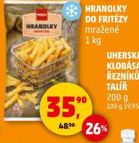 HRANOLKY DO FRITÉZY mražené, 1 kg 