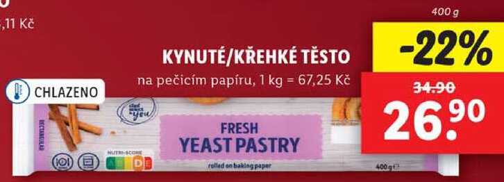 KYNUTÉ/KŘEHKÉ TĚSTO, 400 g 