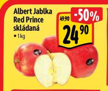 Albert Jablka Red Prince skládaná • 1kg  