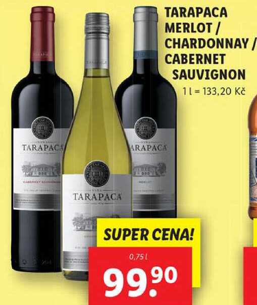 TARAPACA MERLOT/CHARDONNAY/CABERNET SAUVIGNON, 0,75 l