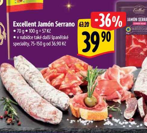 Excellent Jamón Serrano 70 g 