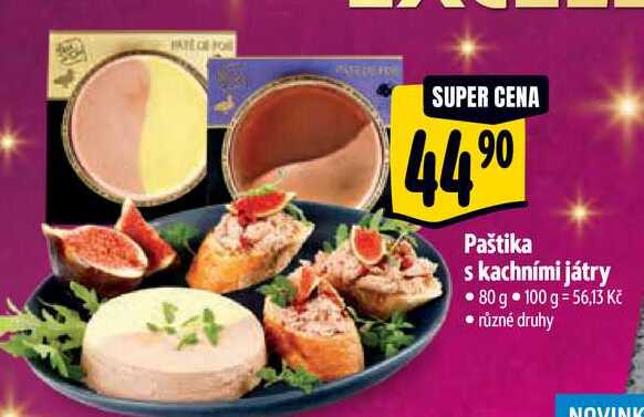  Paštika s kachními játry • 80 g  