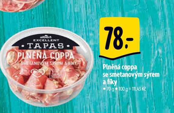   Plněná coppa se smetanovým sýrem a fíky 70 g  