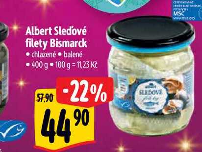 Albert Sledové filety Bismarck  400 g