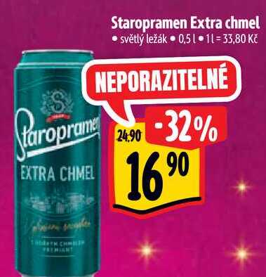  Staropramen Extra chmel  0,5 l