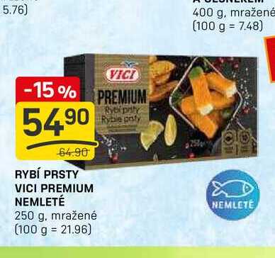 RYBÍ PRSTY VICI PREMIUM NEMLETÉ 250 g