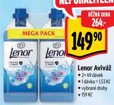 Lenor Aviváž, 2x 49 dávek 