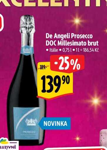   De Angeli Prosecco DOC Millesimato brut 0,75 l