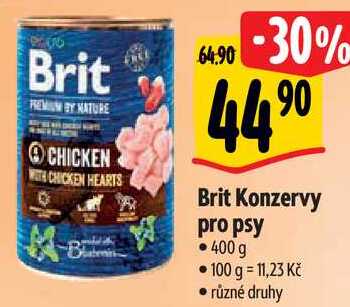 Brit Konzervy pro psy, 400 g 