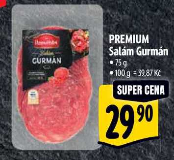 PREMIUM Salám Gurmán, 75 g 