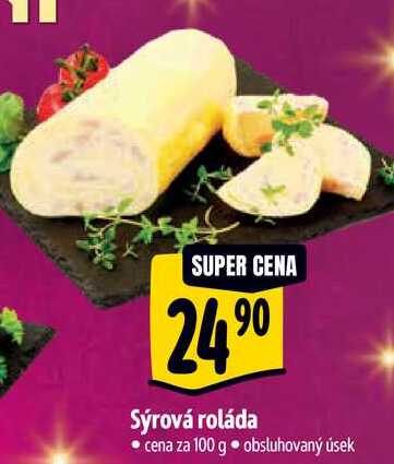 Sýrová roláda, cena za 100 g 