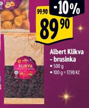 Albert Klikva - brusinka, 500 g 