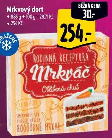 Mrkvový dort, 885 g