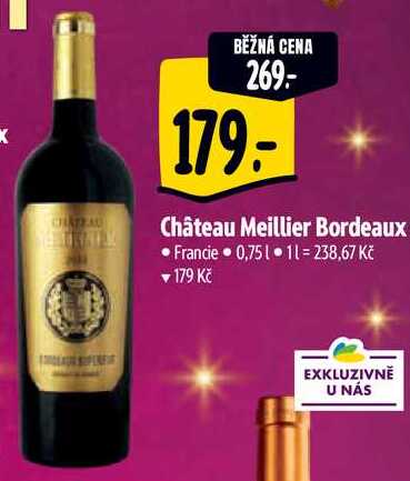 Château Meillier Bordeaux, 0,75 l