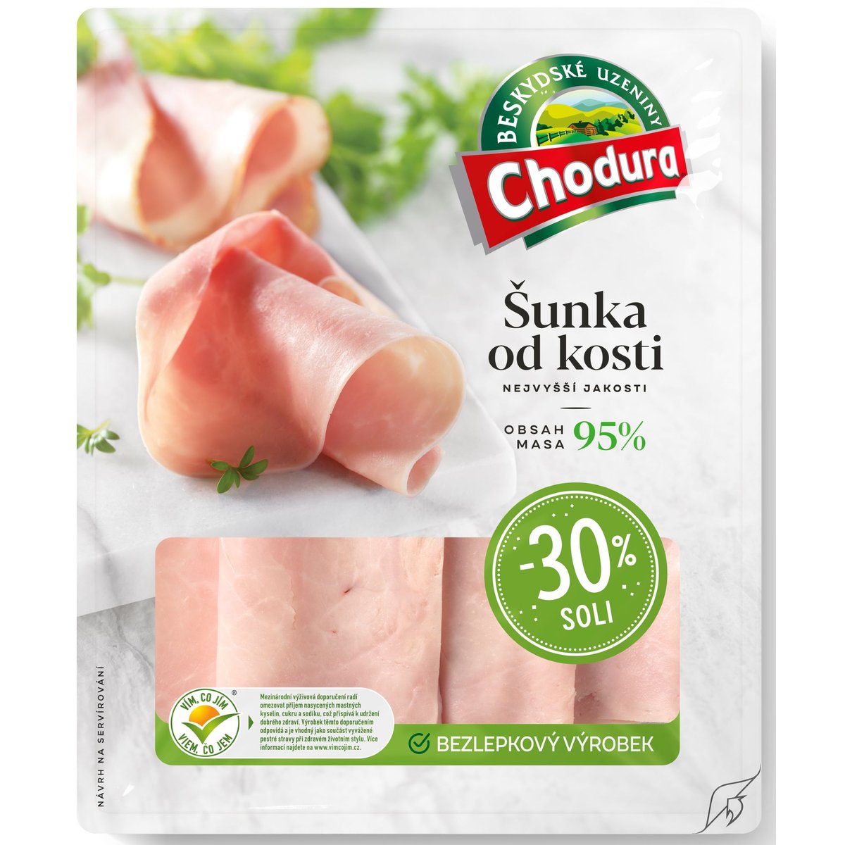 Chodura Šunka od kosti se sníženým obsahem soli