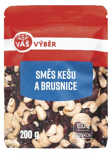 Váš Výběr Směs kešu a brusnice, 200 g