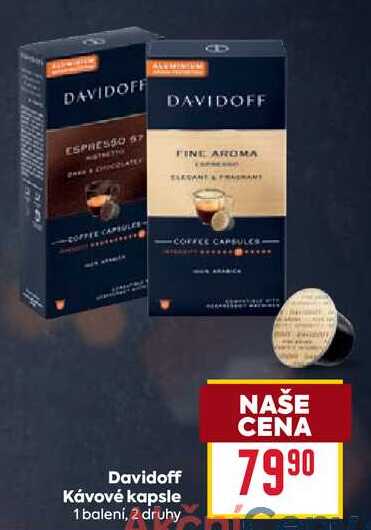 Davidoff Kávové kapsle 1 balení, 2 druhy