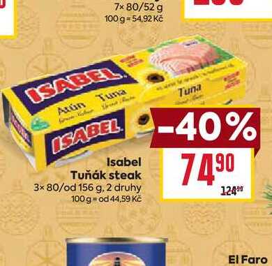 Isabel Tuňák steak 3x 80/od 156 g