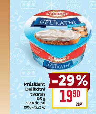 Président Delikátní tvaroh 125 g 