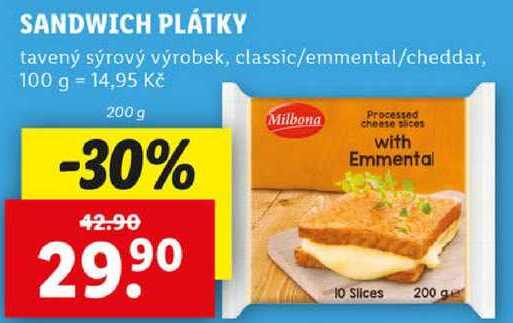 SANDWICH PLÁTKY, 200 g