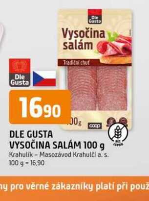 VYSOČINA SALÁM 100 g 