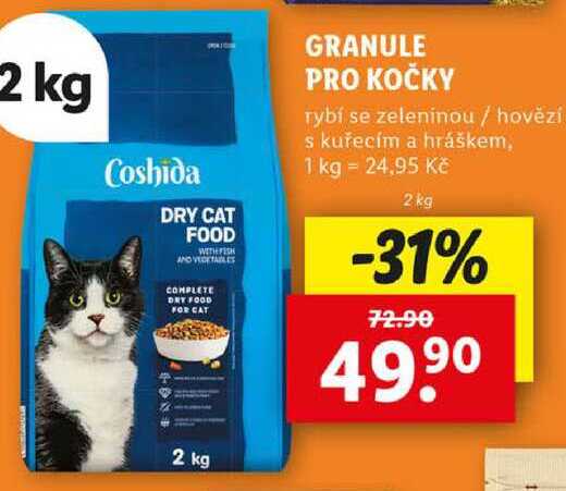 GRANULE PRO KOČKY, 2 kg