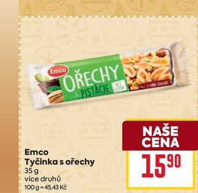 Emco Tyčinka s ořechy 35 g 